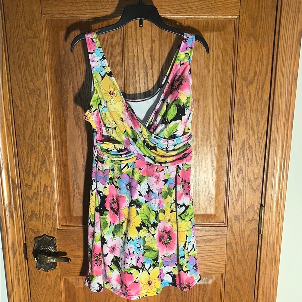 Pretty floral print swimsuit .